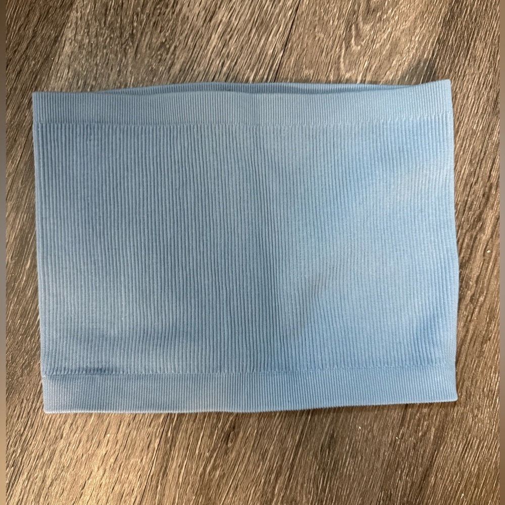 Cotton On Blue Ribbed Tube Top